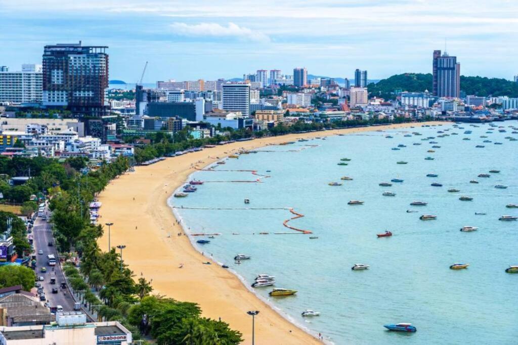 Central Pattaya - Sea View Large Balcony Condo With Infinity Pool Exterior photo